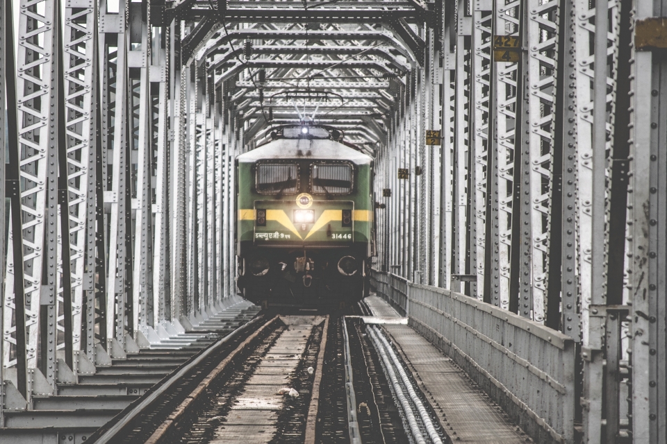 Track bridge train rail