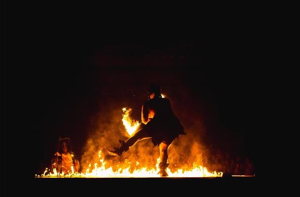 Dance flame fire darkness Photo