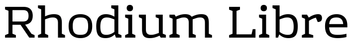 Rhodium Libre Font