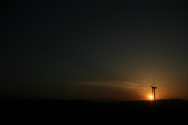 Light sunset night windmill Photo