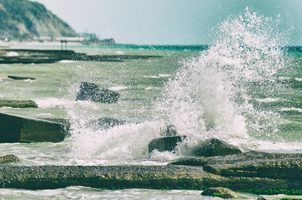 Mare costa acqua rock