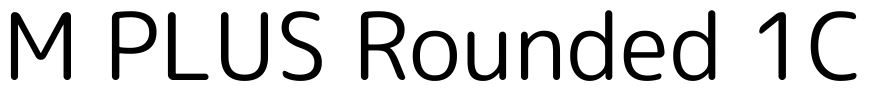 M PLUS Rounded 1C Font