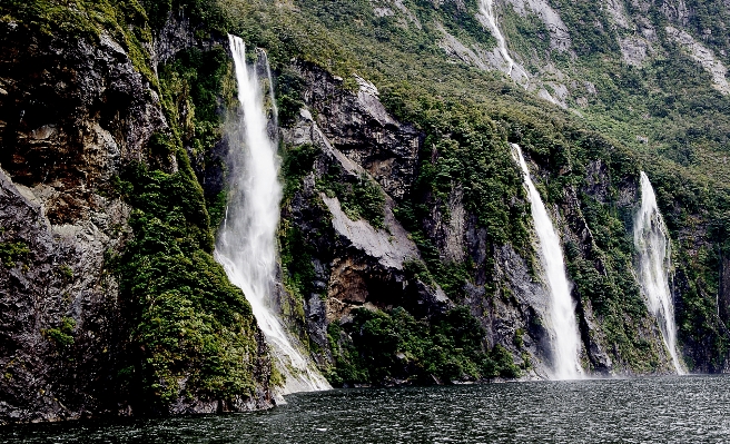 Water waterfall fjord body of Photo