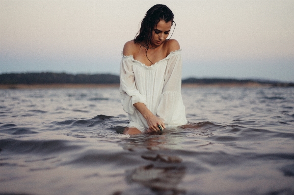 Sea water person girl Photo