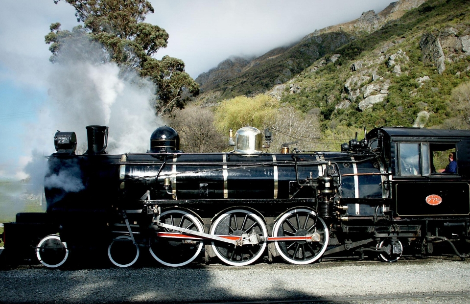 Tren transporte vehículo locomotora