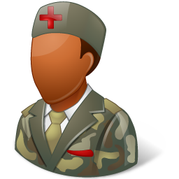 Armee, krankenschwester, person, mann