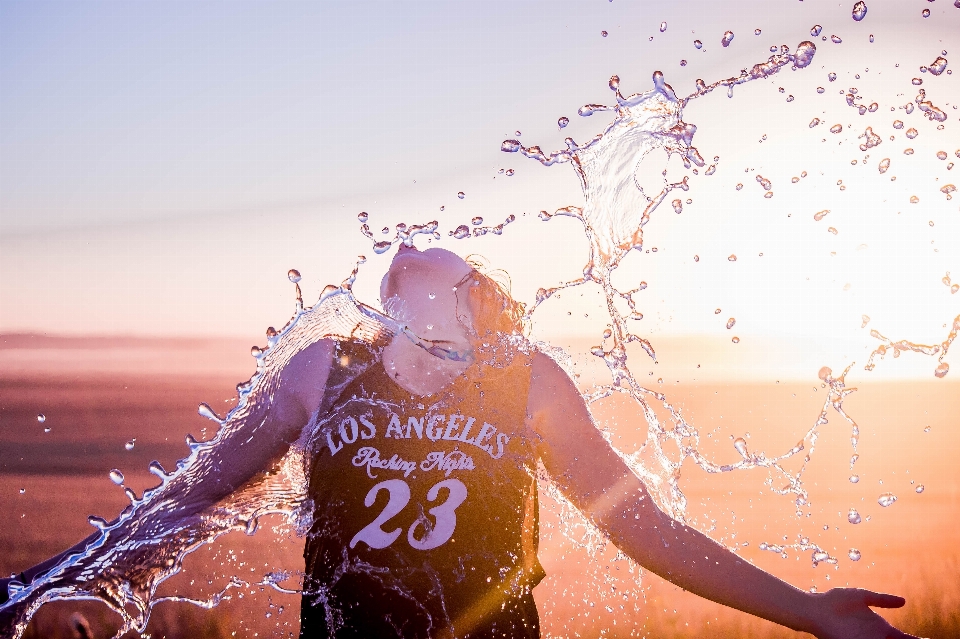 Agua atardecer fotografía mañana