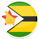 Zimbabwe,Flagge Icon