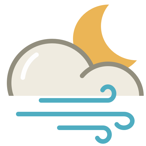 Wind, night, weather, cloud