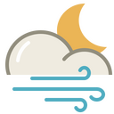 Wind,night,weather,cloud Icon