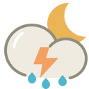 Weather,cloud,rain,thunderstorms Icon