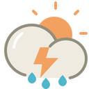 Weather,sun,thunderstorms,day Icon