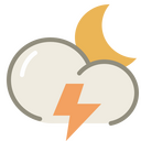 Thunder,night,weather,thunderstorm Icon