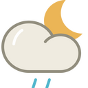 Drizzle,night,weather,cloud Icon