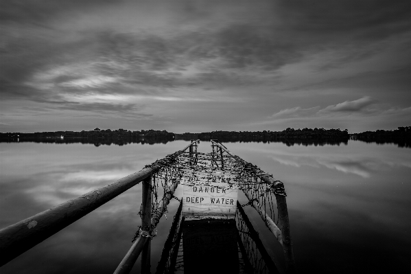 Foto Laut hutan cakrawala awan