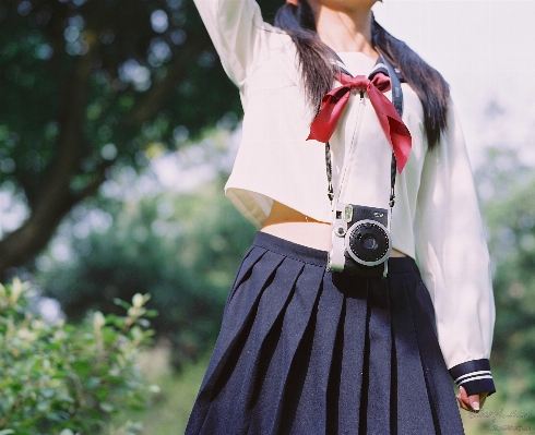 Winter bokeh girl sunshine Photo