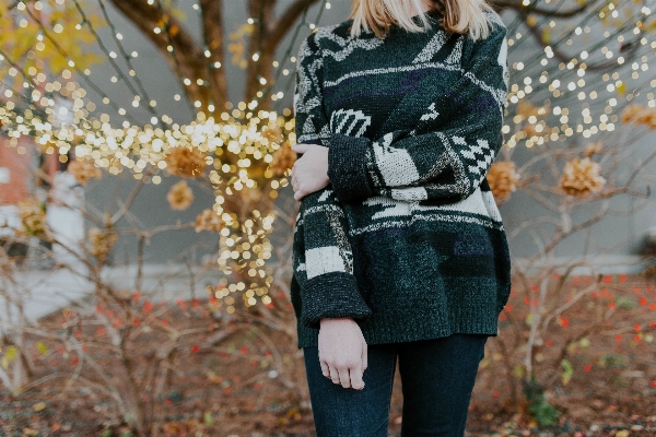 Winter people woman flower Photo