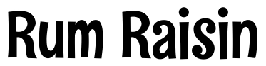 Rum Raisin Font