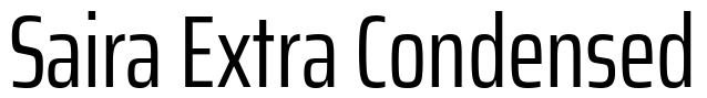 Saira Extra Condensed Font