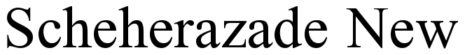 Scheherazade New Font