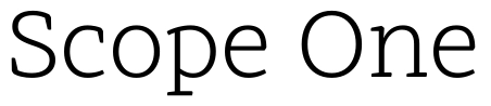 Scope One Schriftart