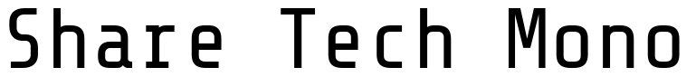 Share Tech Mono Font