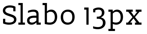 Slabo 13px Font