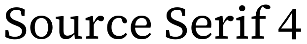 Source Serif 4 Yazı tipi