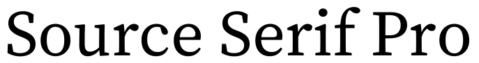 Source Serif Pro Yazı tipi