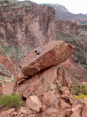 Rock trail valley formation Photo