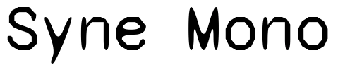 Syne Mono Font