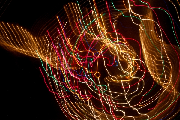 Light line circle lightpainting Photo