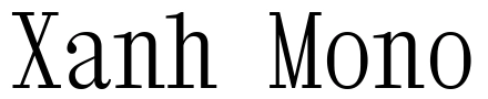 Xanh Mono Font