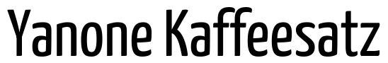 Yanone Kaffeesatz Font