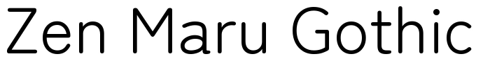 Zen Maru Gothic Font