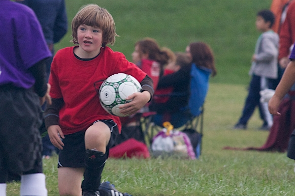 People play youth soccer Photo