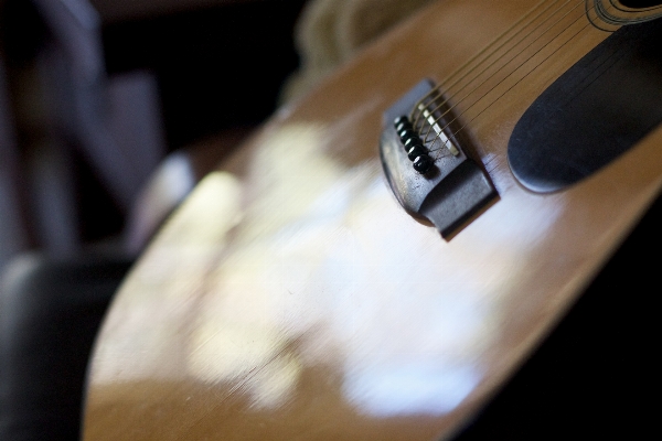 Hand white photography guitar Photo