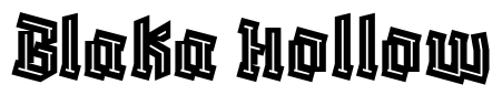 Blaka Hollow Font