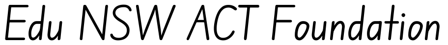 Edu NSW ACT Foundation Font