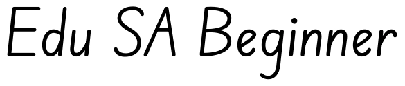 Edu SA Beginner Font