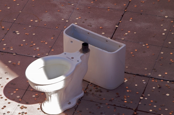 Light white floor toilet Photo