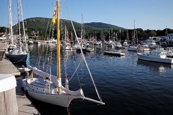 Sea dock boat morning Photo