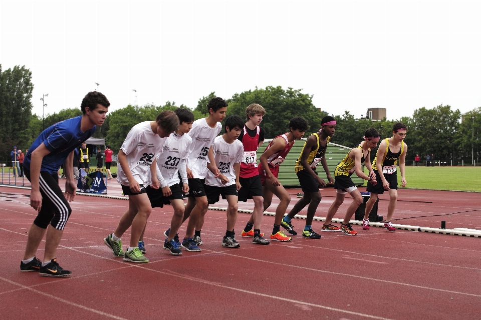 Girl track sport boy