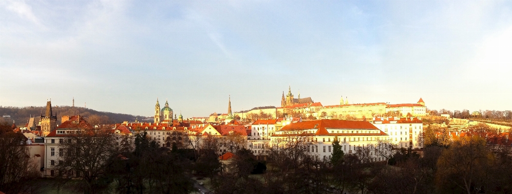 Winter morning town palace Photo