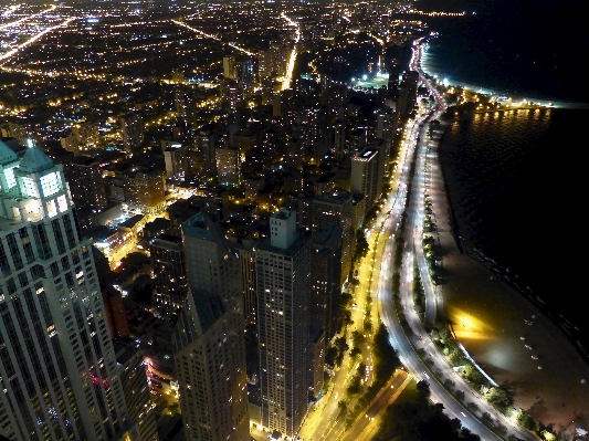 Beach coast skyline night Photo