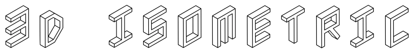 3D Isometric Font