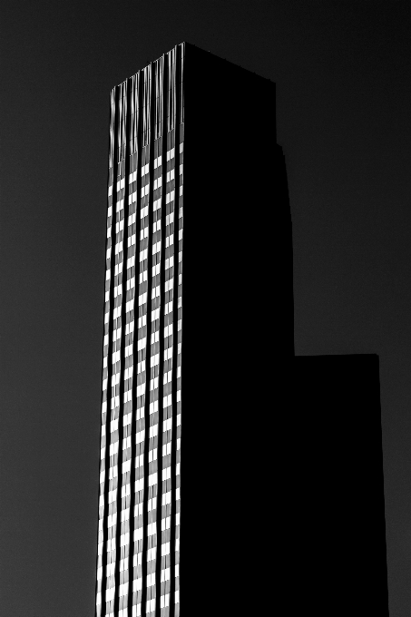 Outdoor abstract black and white architecture