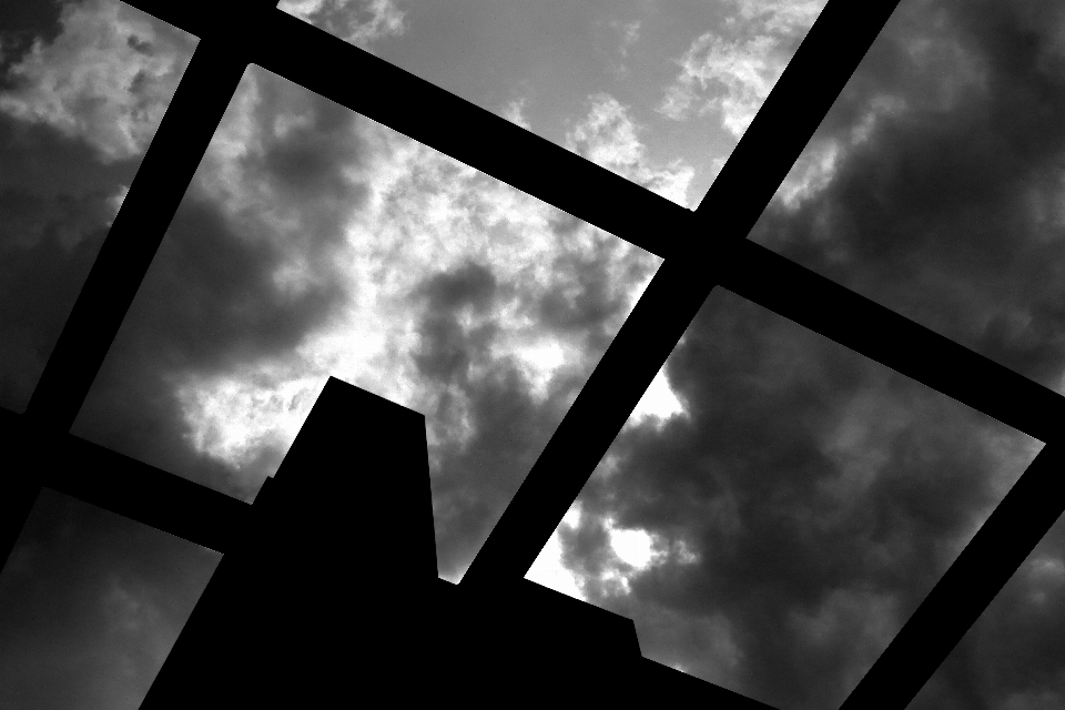 Light cloud black and white sky