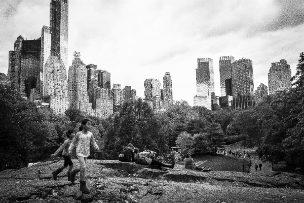 Foto Bianco e nero
 persone orizzonte