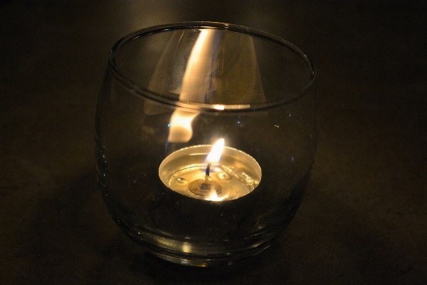 Light glass drink candle Photo